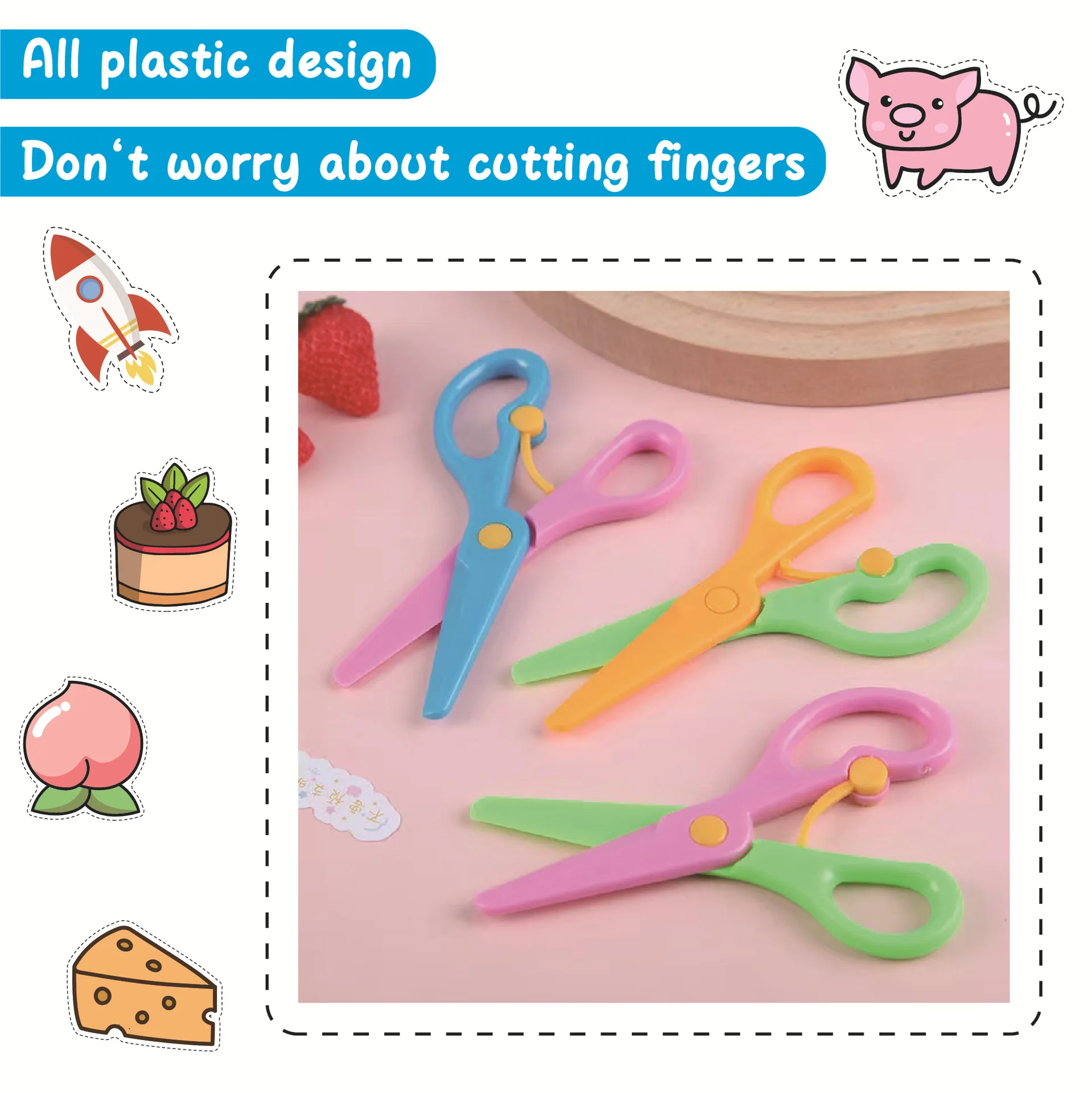 Zestaw do wycinania papieru dla dzieci Zabawne kolorowe kreskówki DIY Ręcznie robione materiały Przedszkole Wczesna edukacja Ręcznie robione zabawki do wycinania papieru