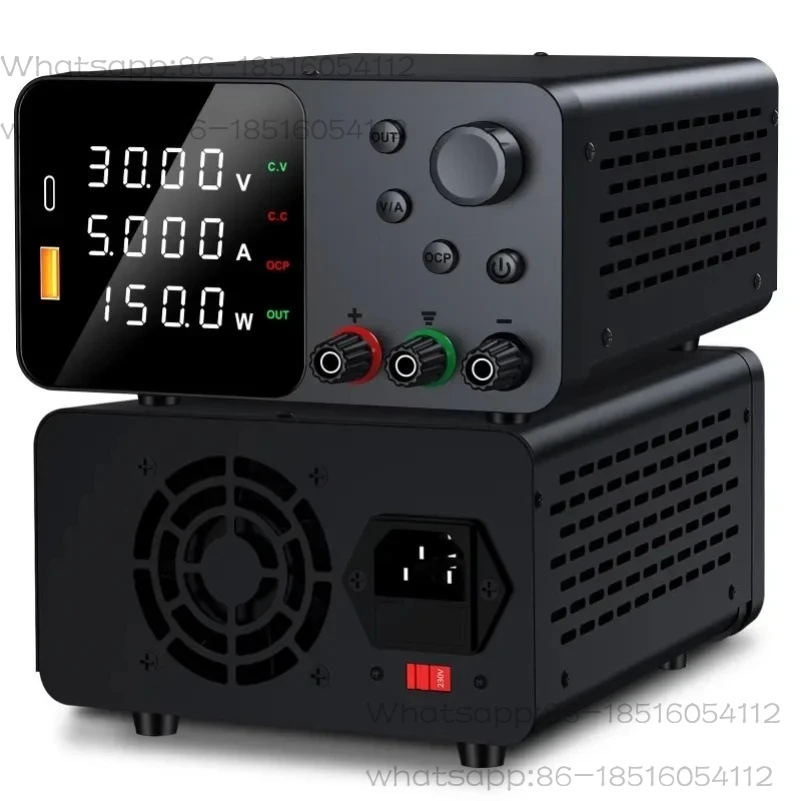 

305 0-30 В 0-5 А Регулируемый переключатель постоянного тока Стабильный настольный источник питания Высокоточный 4-битный светодиодный дисплей 5 В/2 А USB-порт