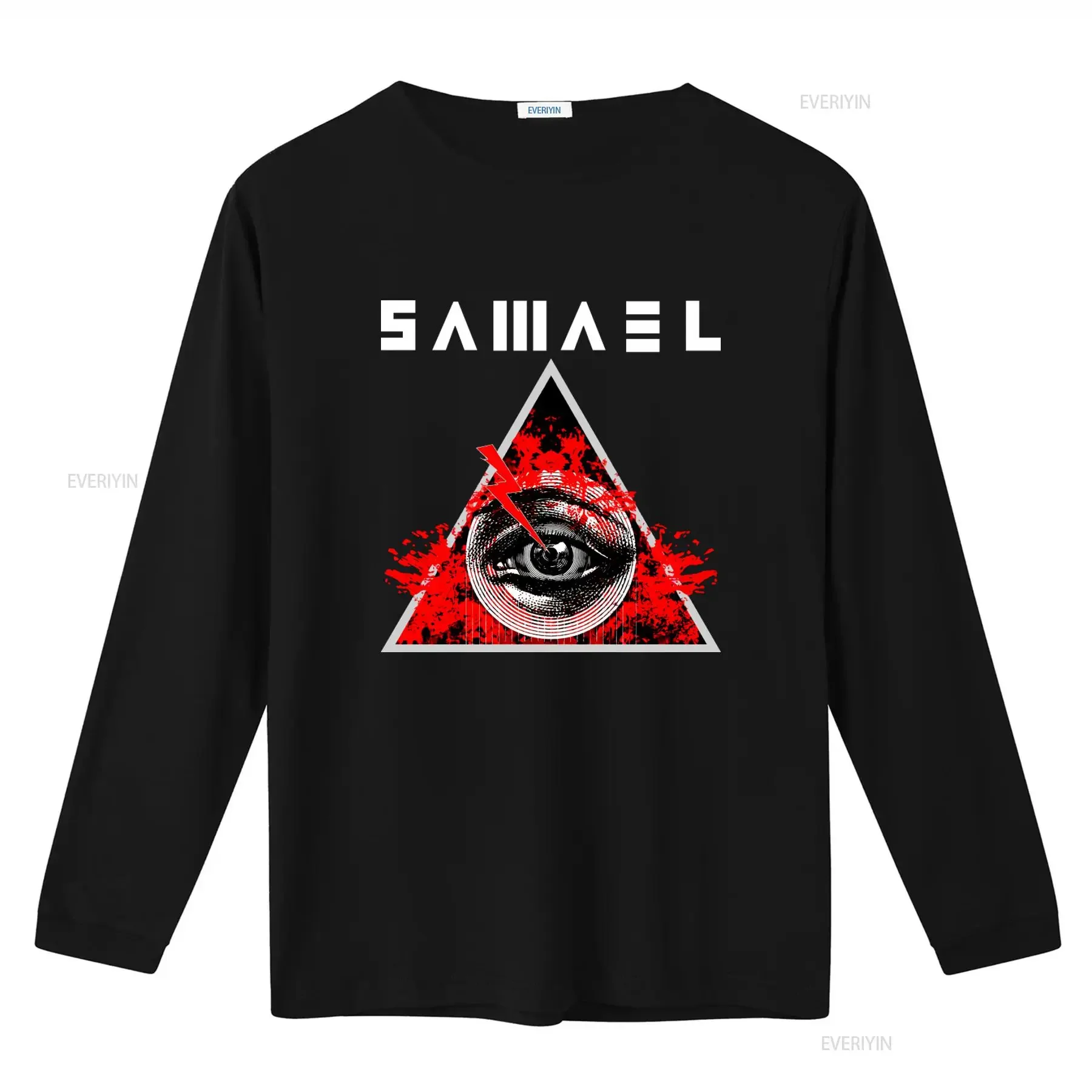 Samael Eye of Providence Print T Shirt for Men Stylish and Edgy Design vintage Washed Soft designer clothes Slightly homme