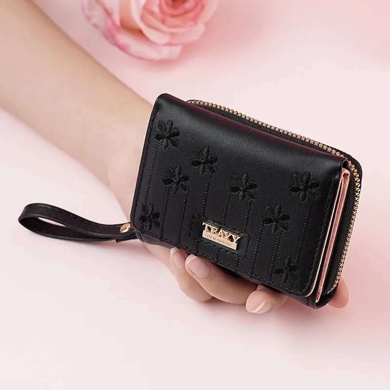 Small Women\'s Wallet Solid Short Pu Leather Female Wallets Hasp Coin Purse Card Holders for Girls Student 2025 Clutch Money Bag