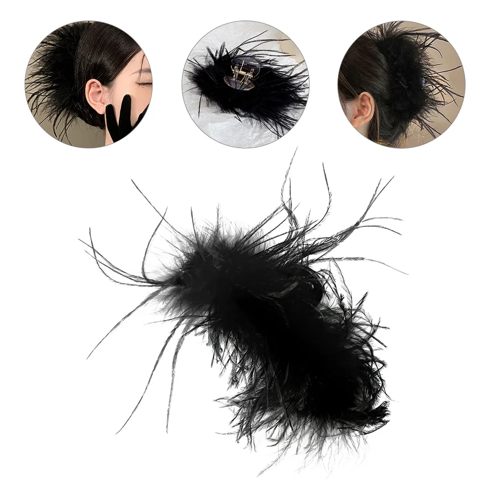 

Elegant Plume Hair Claw Clip Decorative Accessory for Women Girls Daily Life Parties Ceremonies Dance Birthdays Christmas