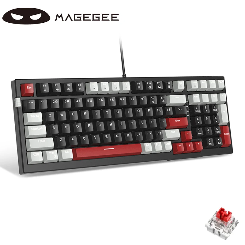 MageGee SKY98 Hot swappable Mechanical keyboard esports Keyboard Business Office Keyboard Comfortable feel laptop keyboard