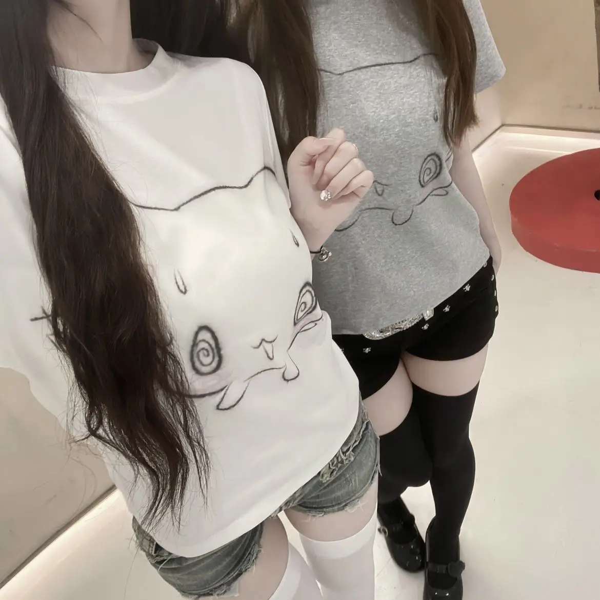 

Japanese Oversized T Shirt Women Clothing Short Sleeve O-neck Cute Tees Fashion Casual Summer Tshirts Anime Print Y2k T-shirts