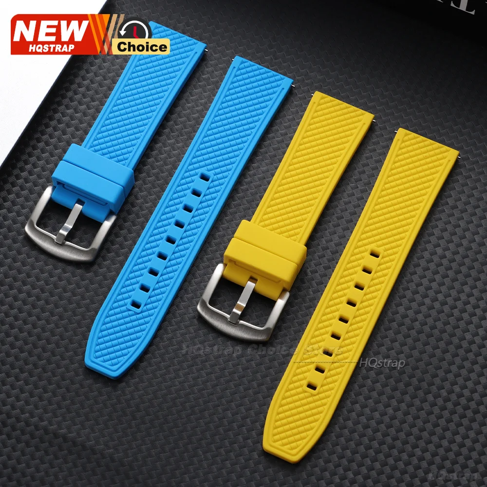 New 22mm 20mm Waterproof Silicone for Omega Plaid Pattern Rubber Bracelet for Samsung for Huawei Watch Band Women Men Wristband - view 2