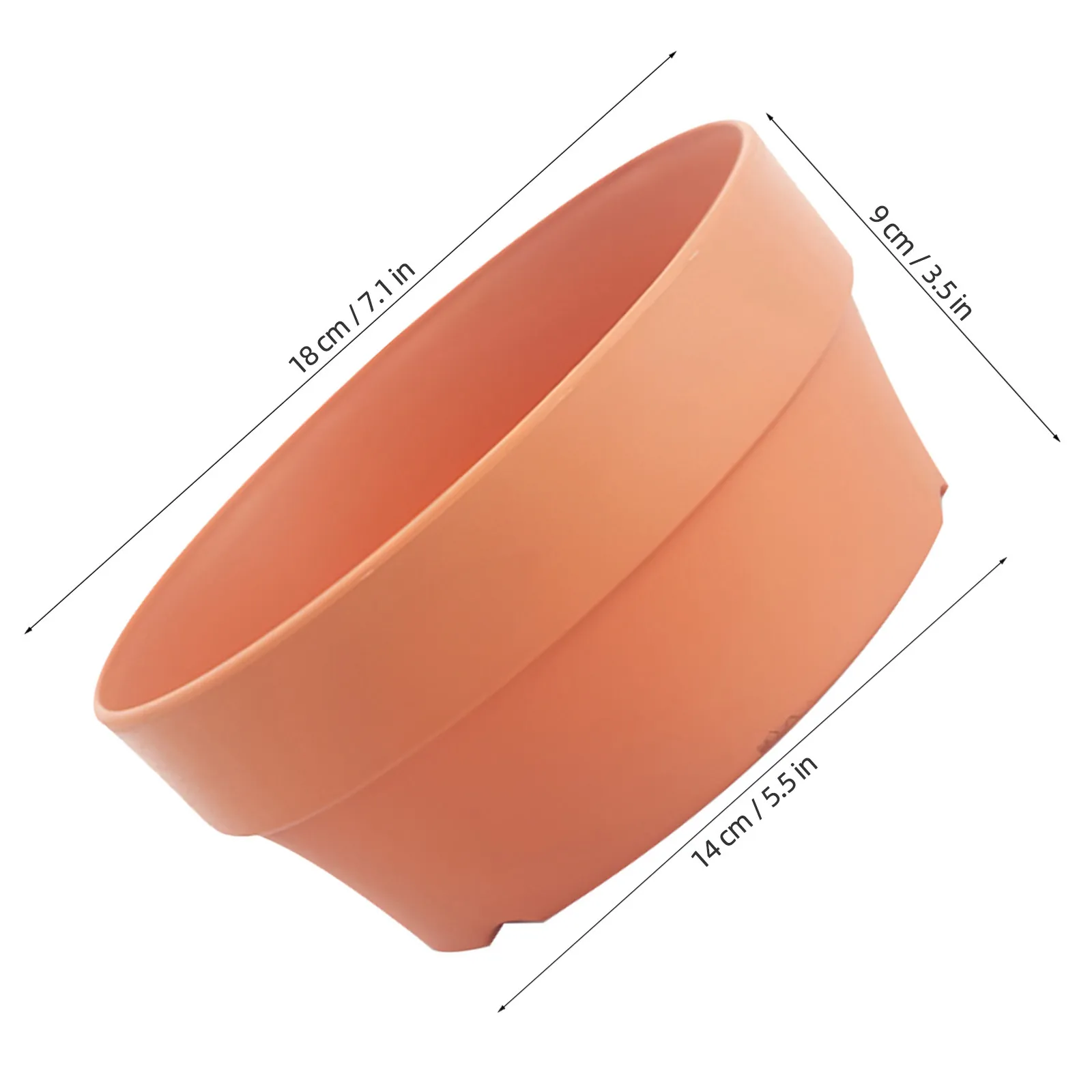 3Pcs Plastic Imitation Clay Flower Pot Round Orange 18Cm Indoor Outdoor Drainage Hole Succulent Planter Garden Supplies