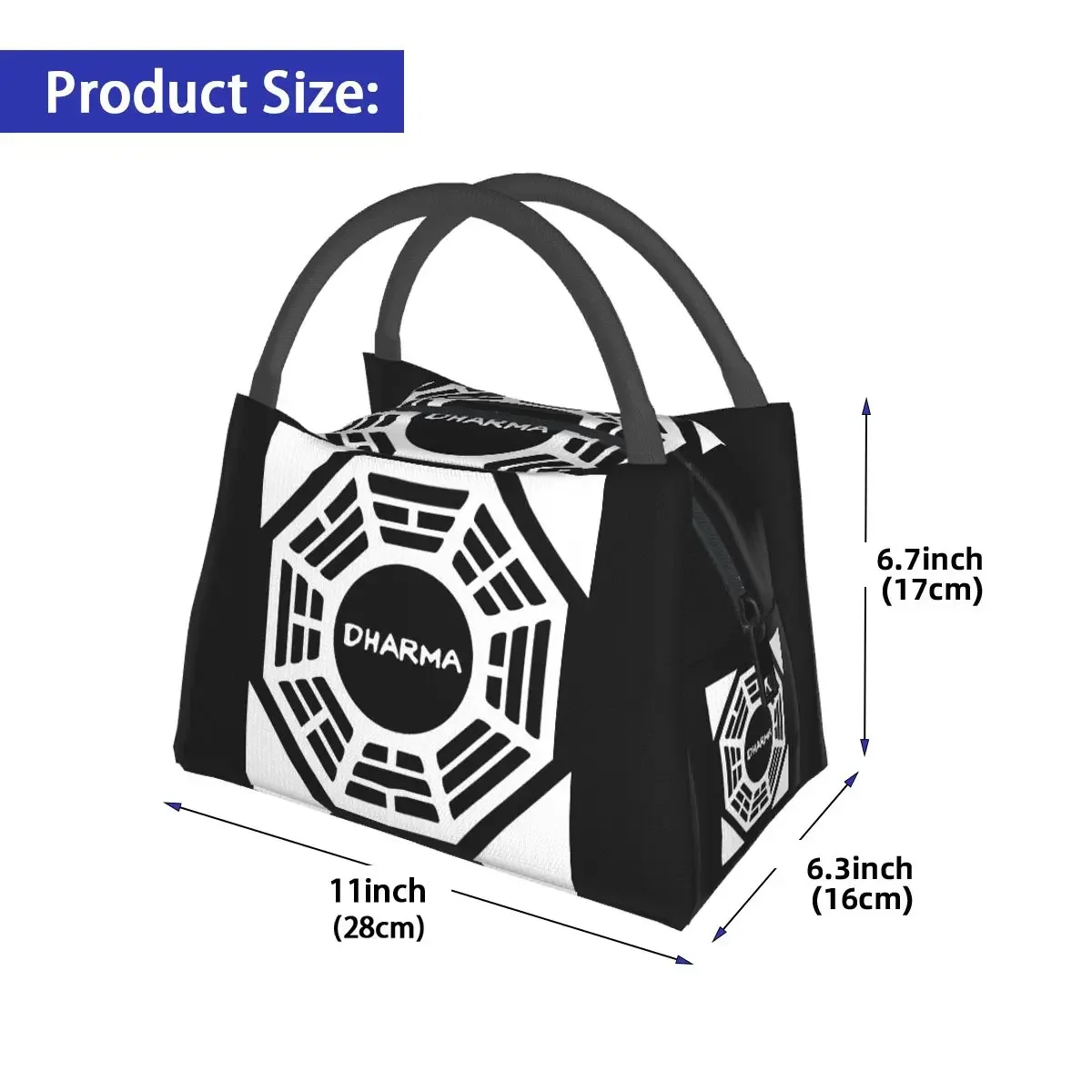 أكياس الغداء مبادرة دارما صندوق معزول حقيبة غداء قابلة لإعادة الاستخدام أكياس نزهة حقيبة حرارية مبردة للمرأة الأطفال المدرسة