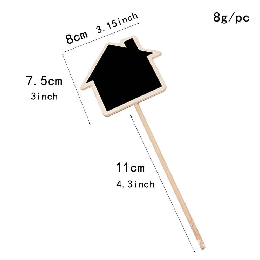 

8 Pcs Mini Chalkboard Toppers Wood Material Garden Flower Labels Plant Tags Blackboard Signs Creative Display Christmas