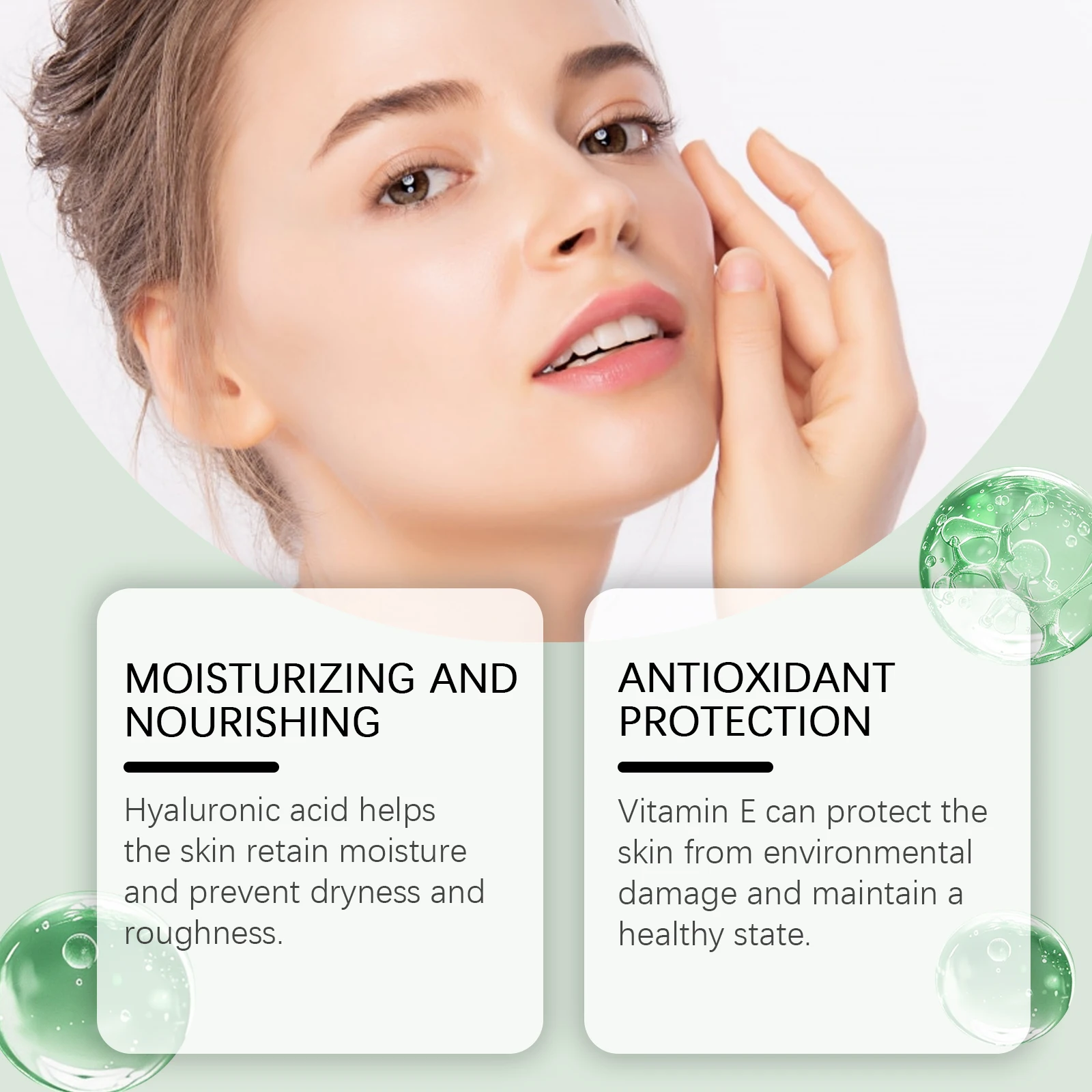 مصل الوجه بحمض الهيالورونيك للبشرة الجافة لوشن ترطيب الشتاء مع مرطب الوجه اليومي الجلسرين للنساء 30 مل