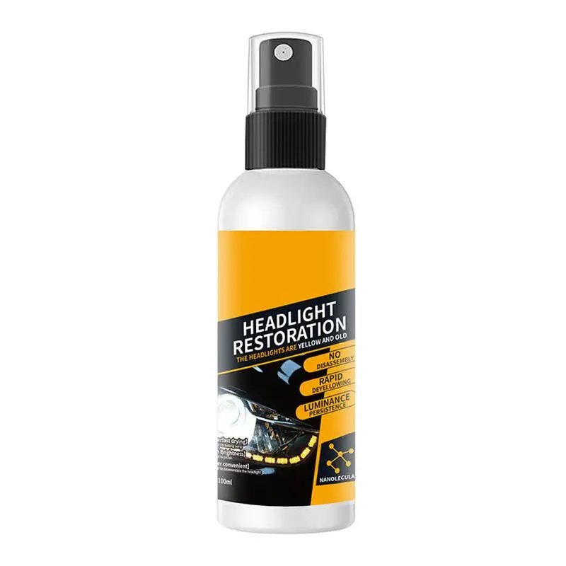 Restaurateur et mastic de phares 100ml, polissage, réparateur de phares, nettoyant pour phares, élimine le jaunissement, nettoyant de restauration