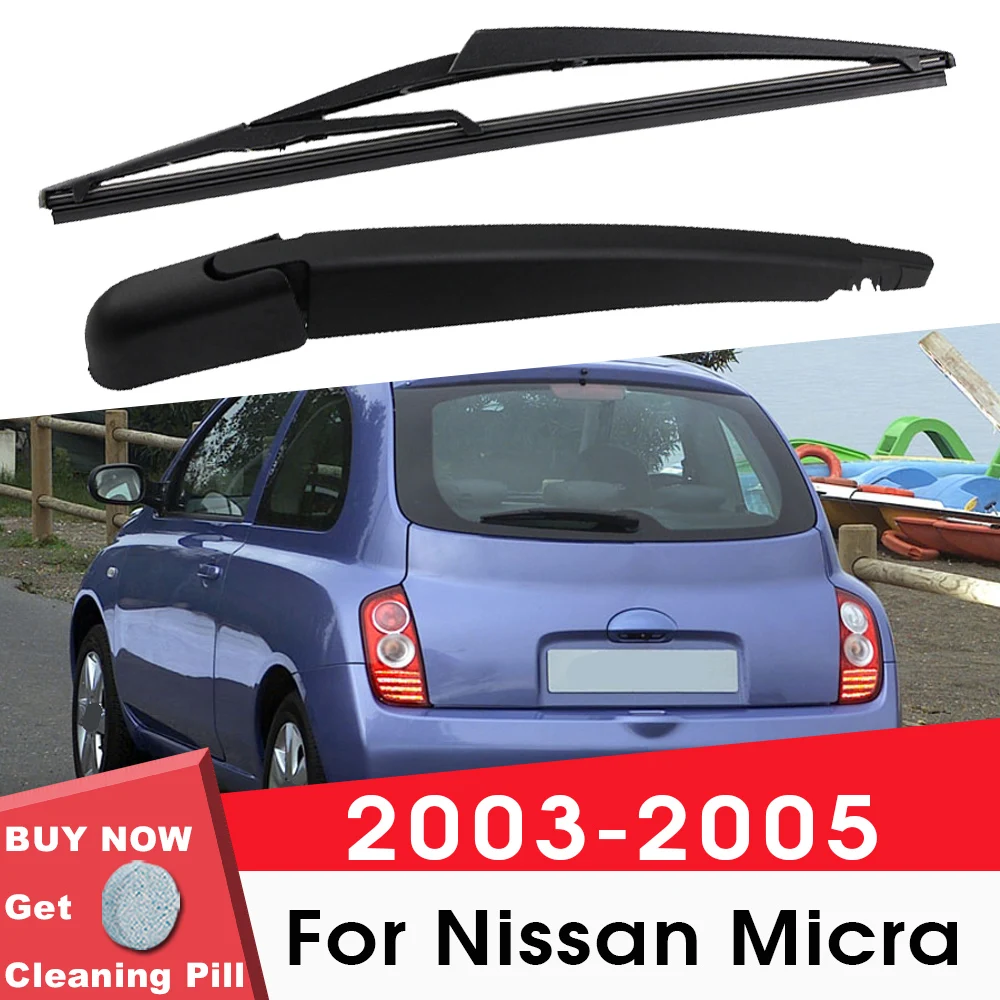 BEMOST Car Rear Windshield Wiper Arm Blades Brushes For Nissan Micra 2003-2005 Hatchback Windscreen Auto Styling