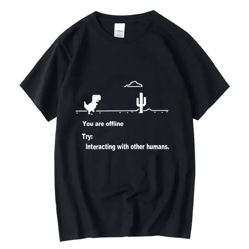 

Summer men's Dinosaur World running printed round-neck loose 100% pure cotton short-sleeved high-quality clothing