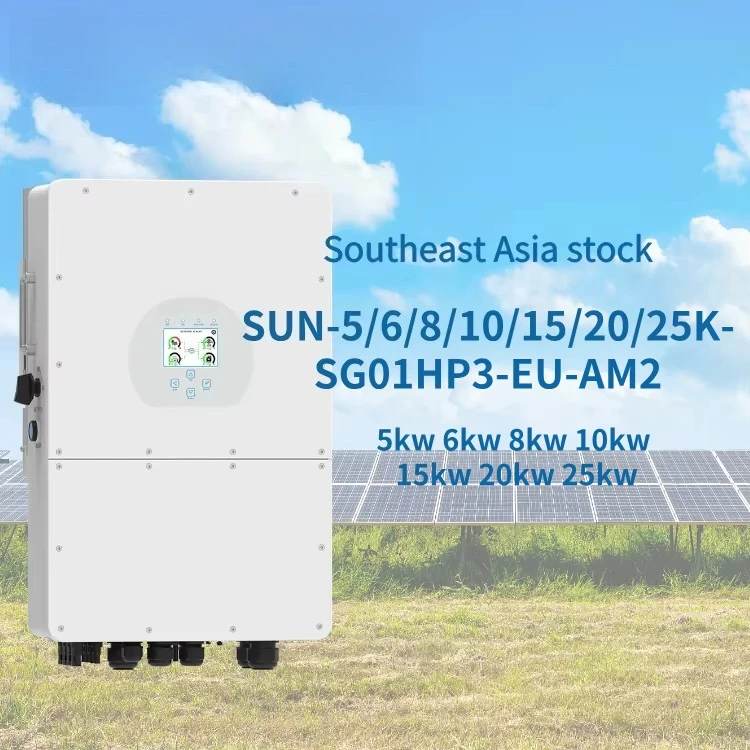 

Hybrid Solar Inverter SUN-5/6/8/10/15/20/25K-SG01HP3-EU-AM2 5KW to 25KW for Residential and Commercial Three Phase Use