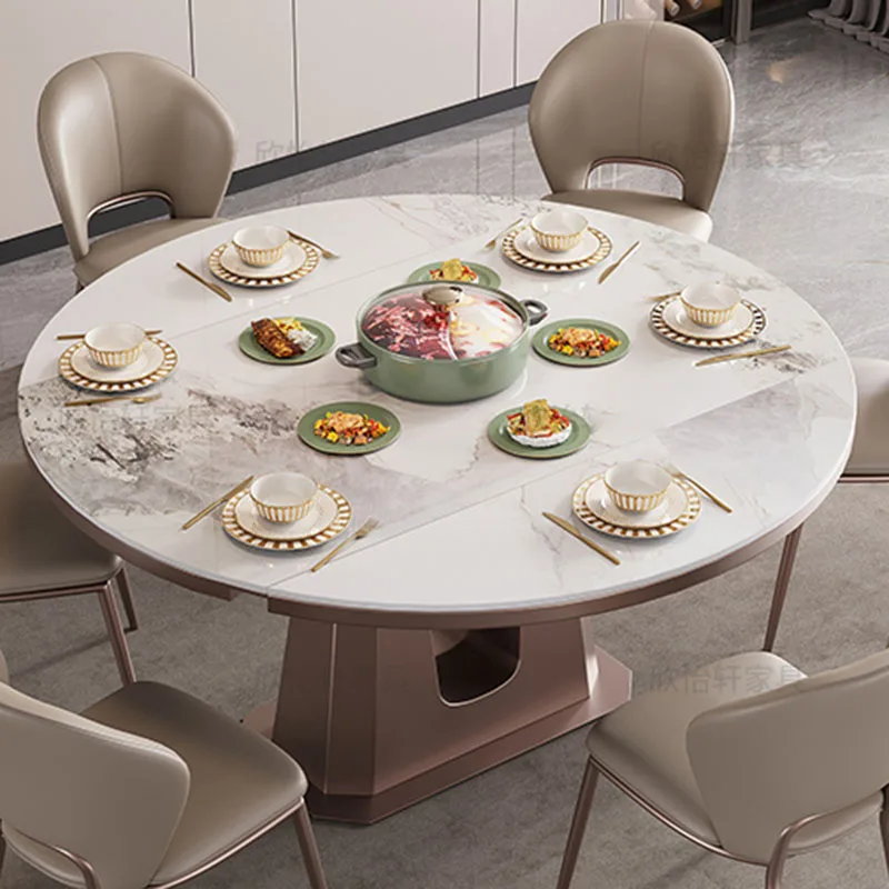 

Luxury Round Dining Tables Coffee Restaurant Modern Dinner Dining Tables Kitchen Mobile Muebles Para El Hogar Home Furniture