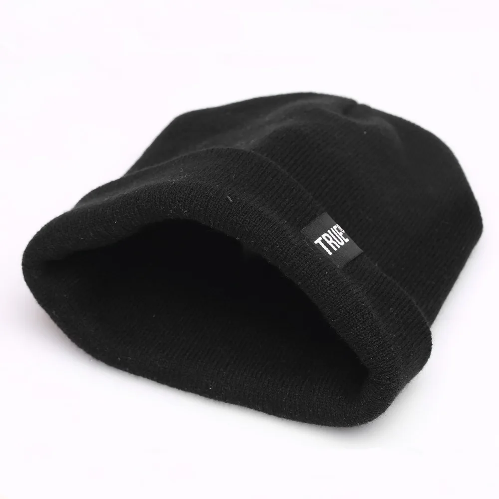 Letter True Casual Beanies for Men Women Fashion Knitted Winter Hat Solid Color Hip-hop  Skullies Bonnet Unisex Cap Gorro