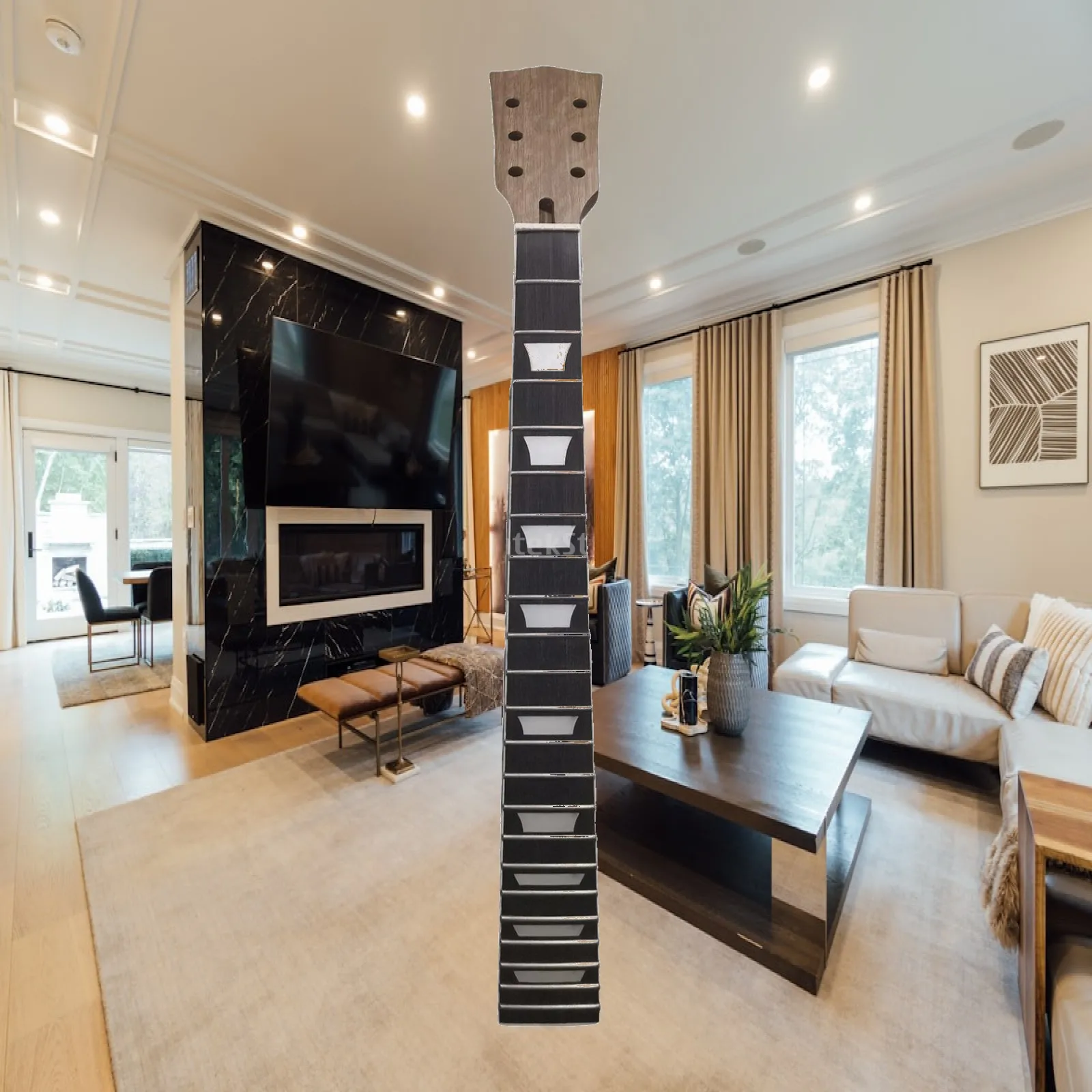 1PC 24.6 INCH ELECTRIC GUITAR NECK FIT for ROSEWOOD WELL-STRUCTURED PARTS