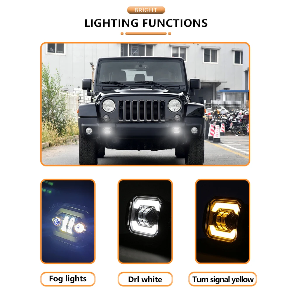 5 "بوصة الأضواء فلوش جبل LED ضوء العمل بار H4 قبالة الطريق 4X4 المصباح Atv Niva Lada JK TJ سيارة 12 فولت 24 فولت LED القيادة الضباب مصباح