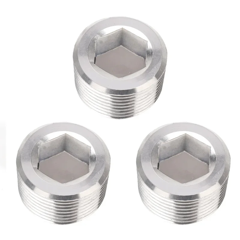 304 Stainless Steel Hex Plug NPT oil plug screw PT / NPT1/8 1/4 3/8 3/4 1/16 M8M12M22M24