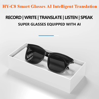 New HY-C8 Smart Glasses AI Intelligent Translation Wireless Bluetooth Glasses Real-time Simultaneous Interpretation Headset