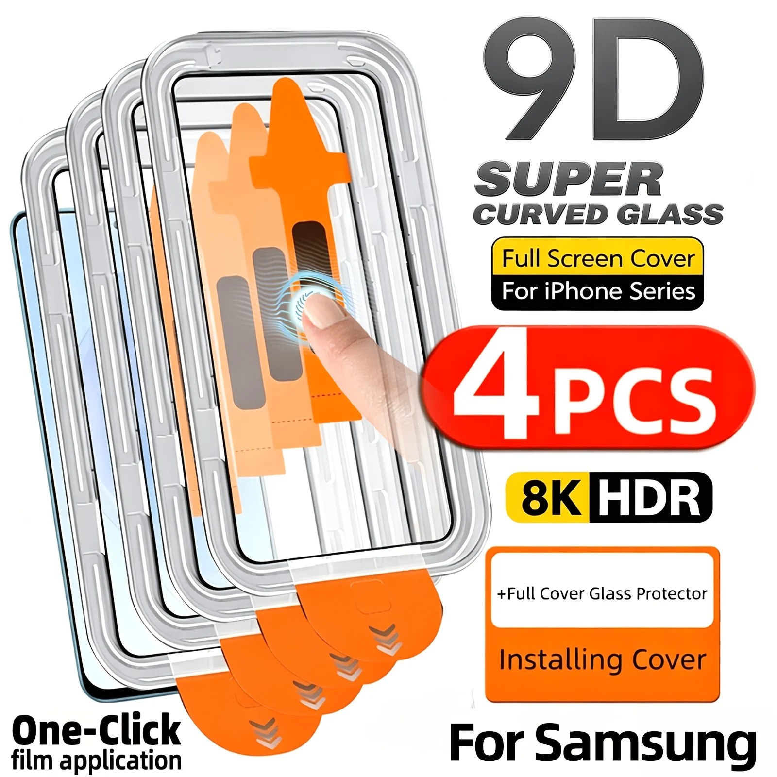 4pcs Ultra Clear Full Coverage Screen Protector with Install Kit Auto-Alignment Kit,For Samsung Galaxy S26 Ultra S26 Plus S26