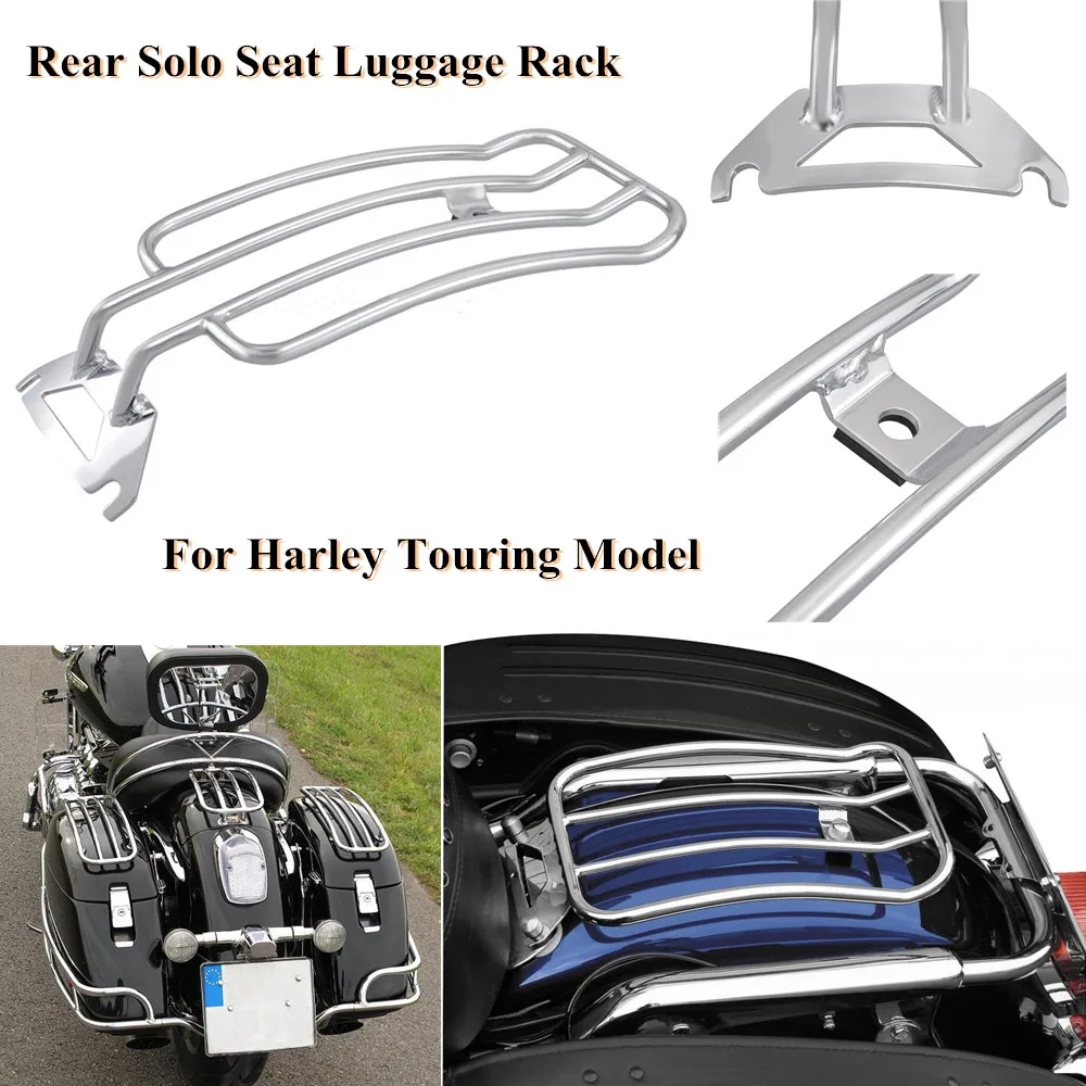 

Motorcycle Accessories Rear Solo Seat Luggage Rack Shelf For Harley Touring Electra Street Glide Road Glide Road King FLHR FLTK