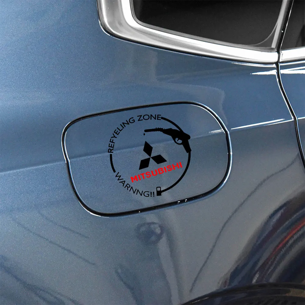 

1Pcs Car Fuel Tank Cap Applique Waterproof Sticker Decal Auto Accessories For Mitsubishi Asx Lancer L200 Pajero Sport Attrage