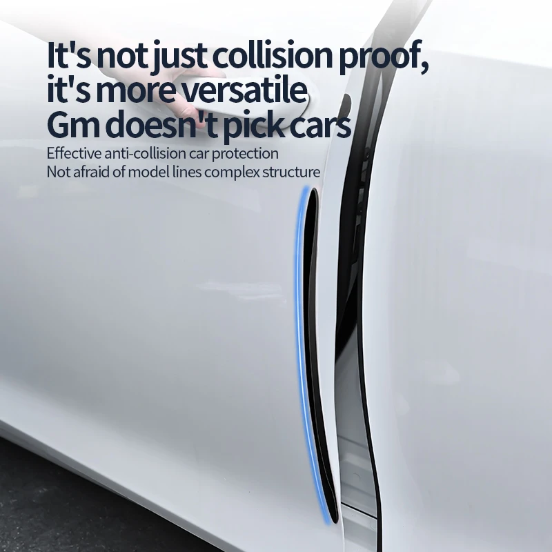 

4Pcs Car Door Edge Protection Strip Car Door Edge Bumper Protection Strip Corner Protector Mirror Scratch Resistant Stickers