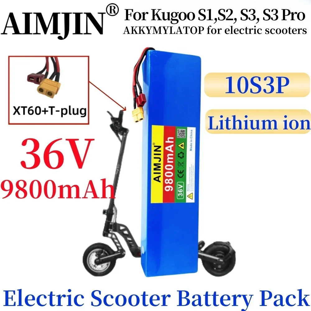 

10S3P 18650, 36V, 9800mAH,Lithium-Ion Battery Pack Suitable for KUGOO S1, S2, S3 Electric Scooters