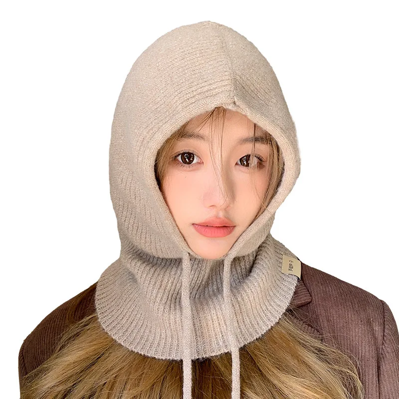 Rabbit Hair Knitted Scarf Hat Women Cashmere Hat Winter Neutral Warm Ski Hat Gorros Invierno Hombre Mujer Gorros De Aviador