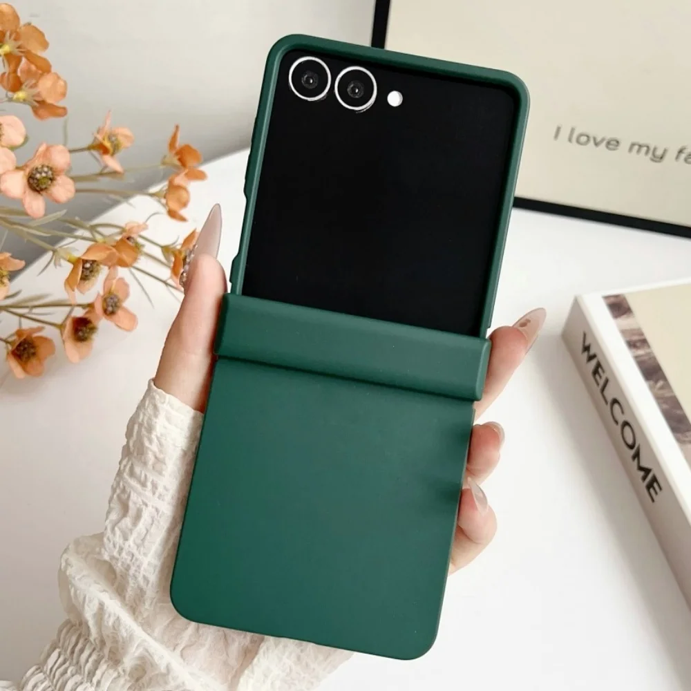 Modische Dopamin-Bonbonfarben Scharnier-Handyhülle für Samsung Galaxy Z Flip 8 7 6 5 Flip 4 3 5G Matte Schutz-Hartplastik-Hülle – Detail 18