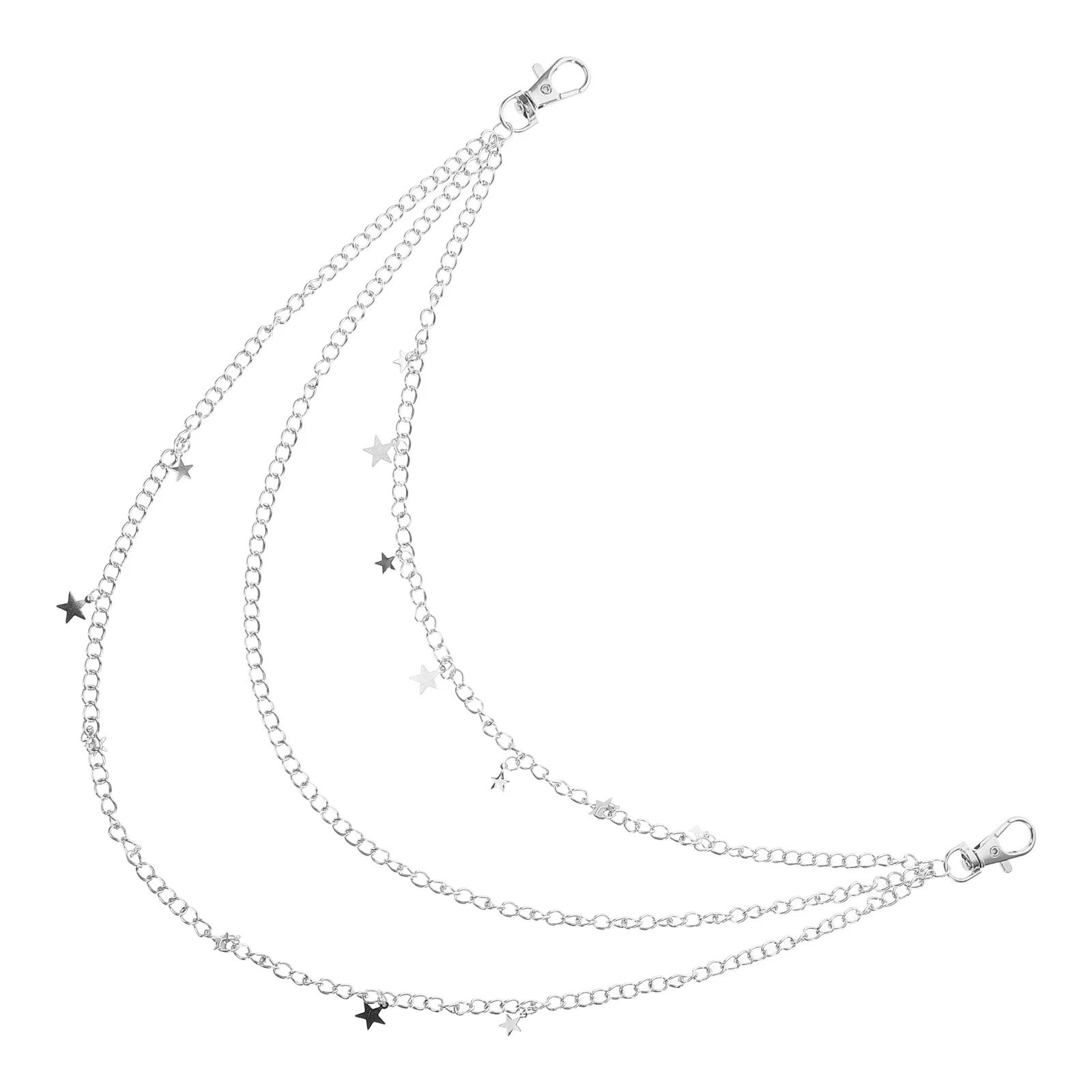 نجمة قلادة شرابة الخصر سلسلة معدنية الورك سلسلة للنساء الرجال أسلوب فاسق الشارع مجوهرات الأزياء الطبقات جان جيب حزام الجسم