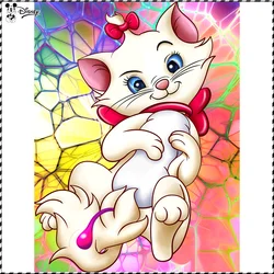 Disney Marie Cat Diamond Embroidery The Aristocats Cross Stitch Kit Full Round Drill Mosaic Cartoon Gift Home Decor