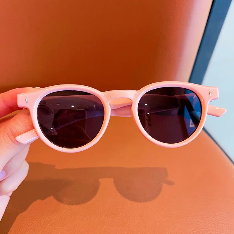 2026 Niedliche Runde Kinder-Sonnenbrille UV400-Schutz Bonbonfarben Leichte Sonnenbrillen für Kleinkinder Jungen Mädchen Sommer Strand – Detail 5