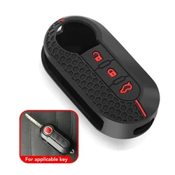 Silicone Car Key Case Remote Fob For Fiat 500 Bravo Ducato Doblo Grande Punto Qubo Lancia Ypsilon Delta Musa For Citroen Relay