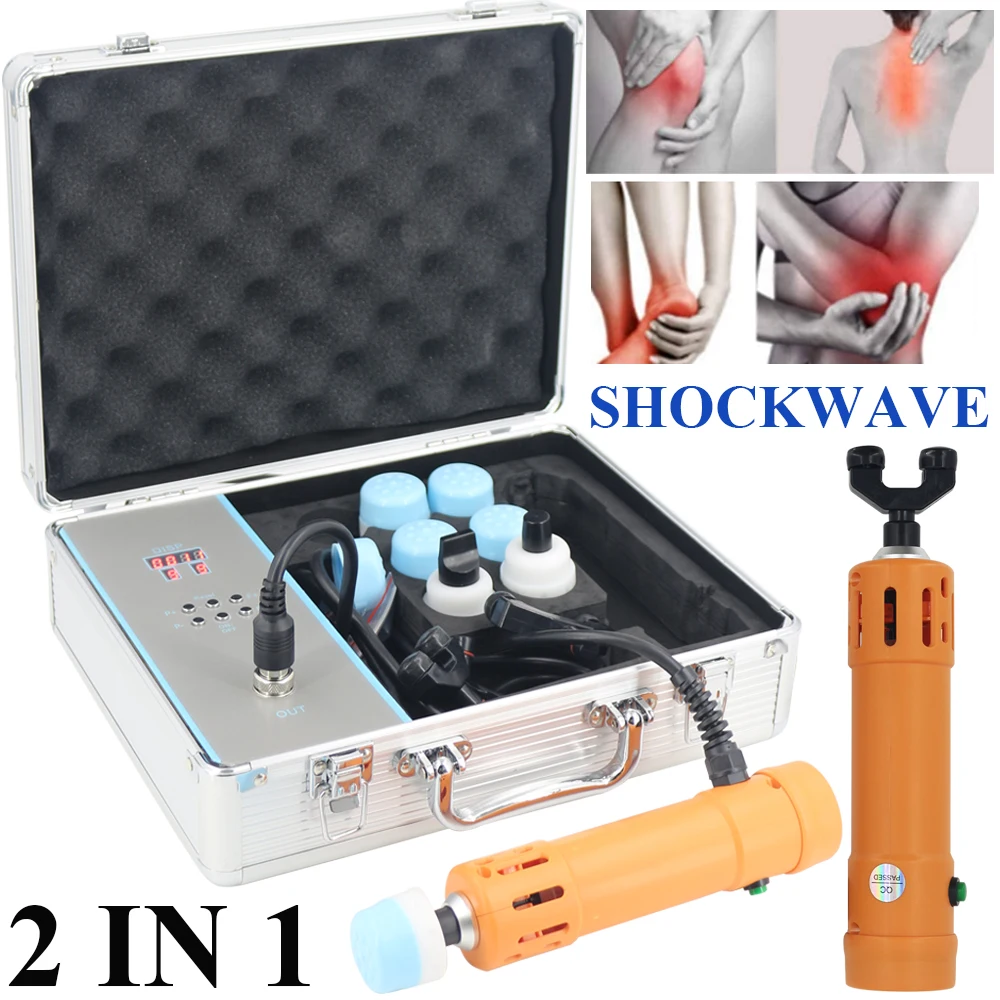 Shockwave Chiropractic Adjusting Tool New Massager ED Treatment Pain Relief Body Relax Muscle 2 IN 1Shock Wave Therapy Machine