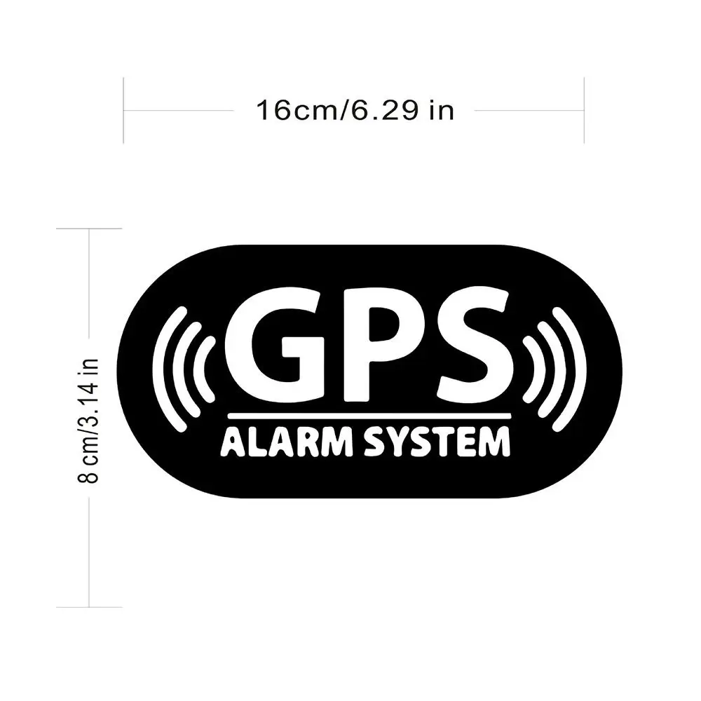 Vinyl GPS Tracking Alarm Sticker Tool Waterproof 16*8cm Reflective Warning Sticker Bicycle Car Alarm System Decal