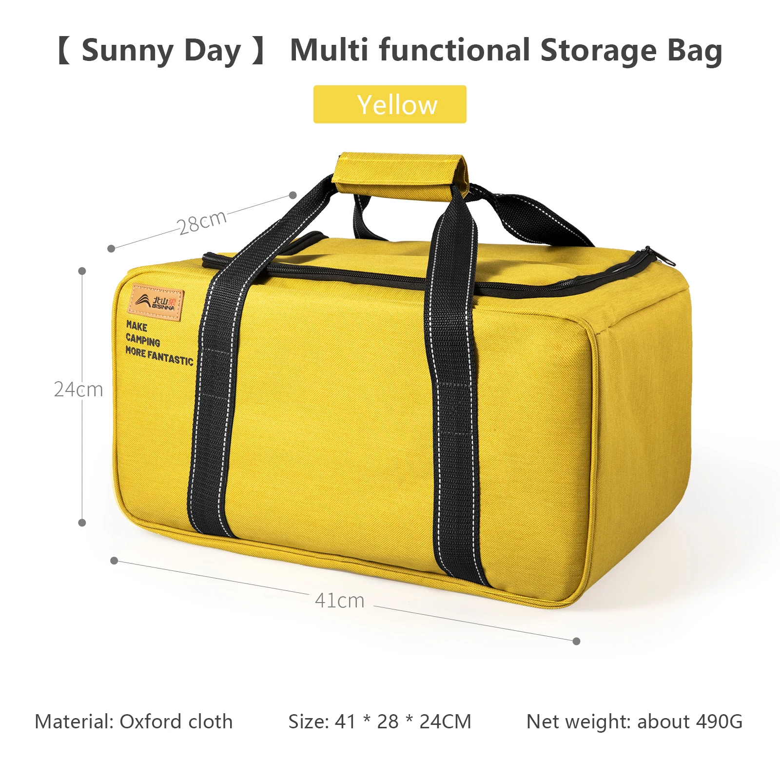 BISINNA Outdoor Camping Tas 26L Opvouwbare Gastank Opbergtas Picknick Kookwas Container Kampbenodigdheden Verstelbare Partitie