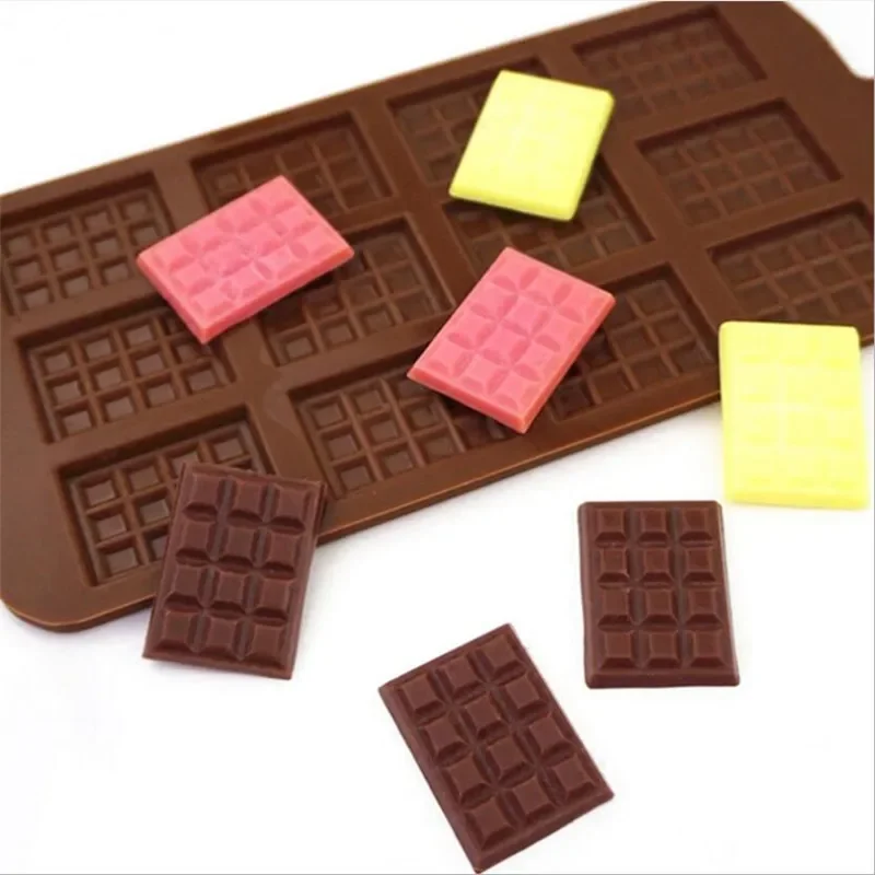 

Silicone Mold 12 Chocolate Molds Fondant Patisserie Candy Bar Mould Cake mode Decoration Candy Sugarcraft Baking Accessories