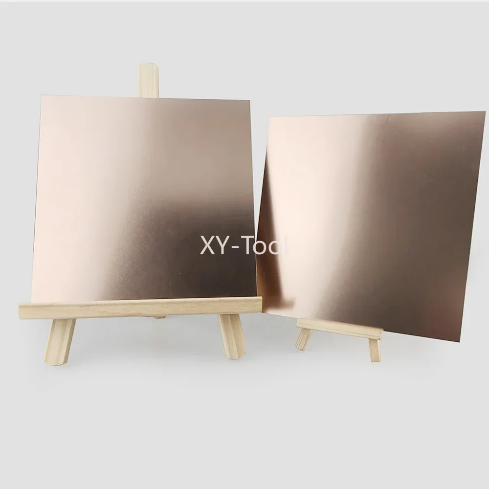 Rose Gold Aluminum Flat Plate Anodized Aluminum Sheet Decorative DIY panel Thickness 0.5/0.8/1/1.5/2mm 100x100 200x200 200x300mm