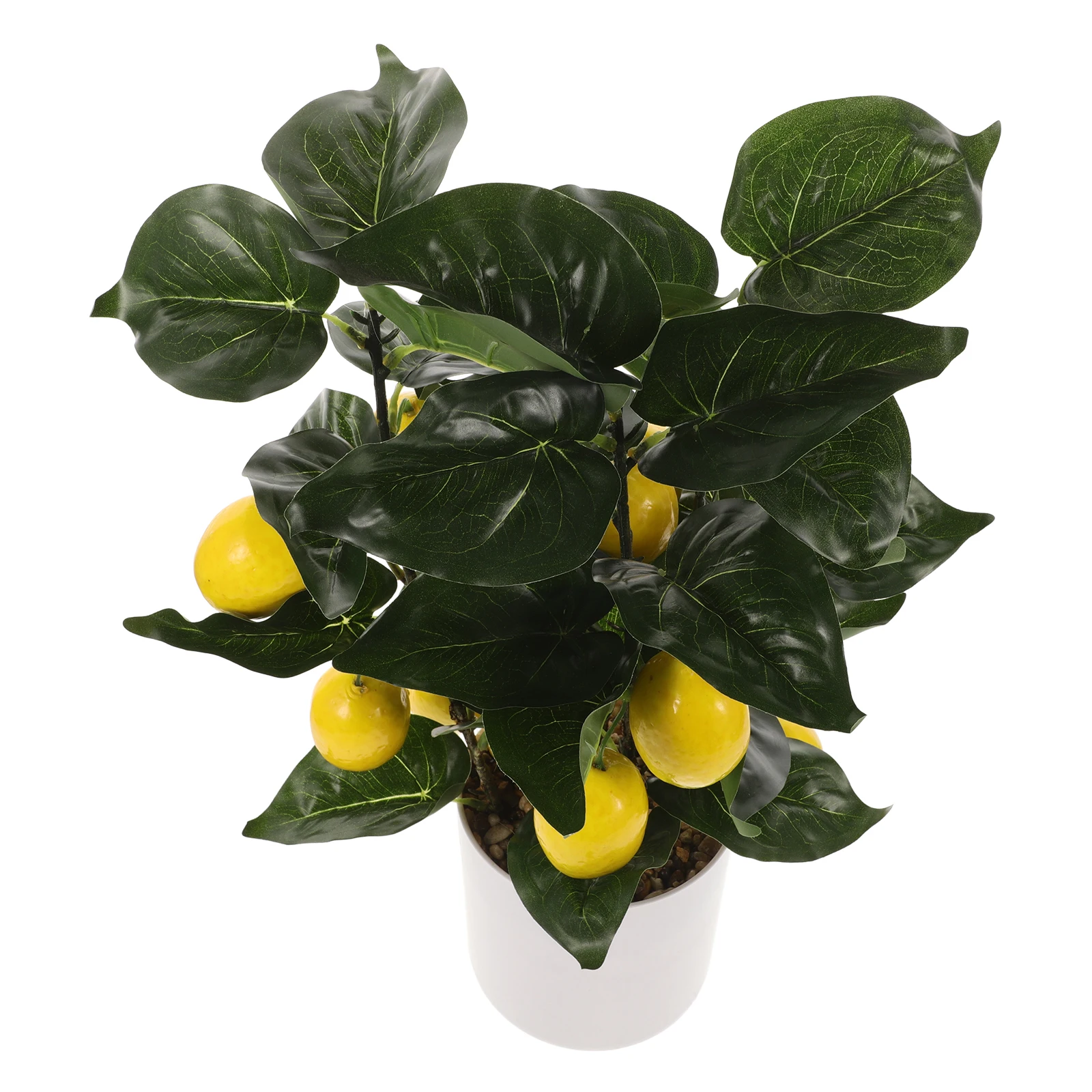 

Simulated Lemon Tree Artificial Bonsai Fake Potted Plant Home Decor Household Mini Faux Bonsai Realistic Small Indoor Office