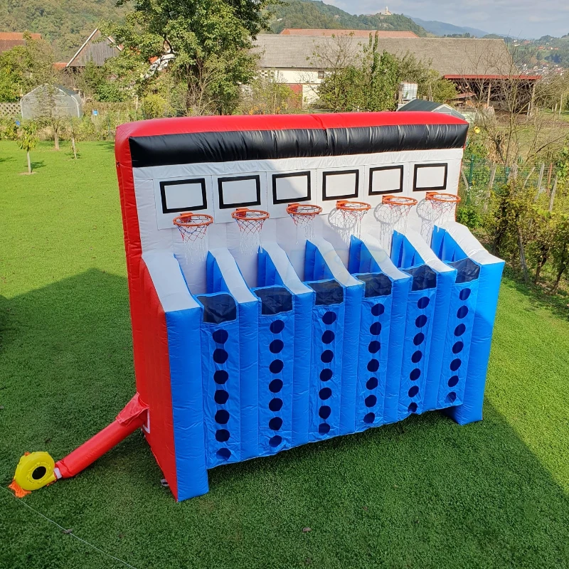 Giant Shoot Four Game Connect 6 Basketball Hoop Sports Challenge Inflatables Basketball Shooting Games For Kids And Adults