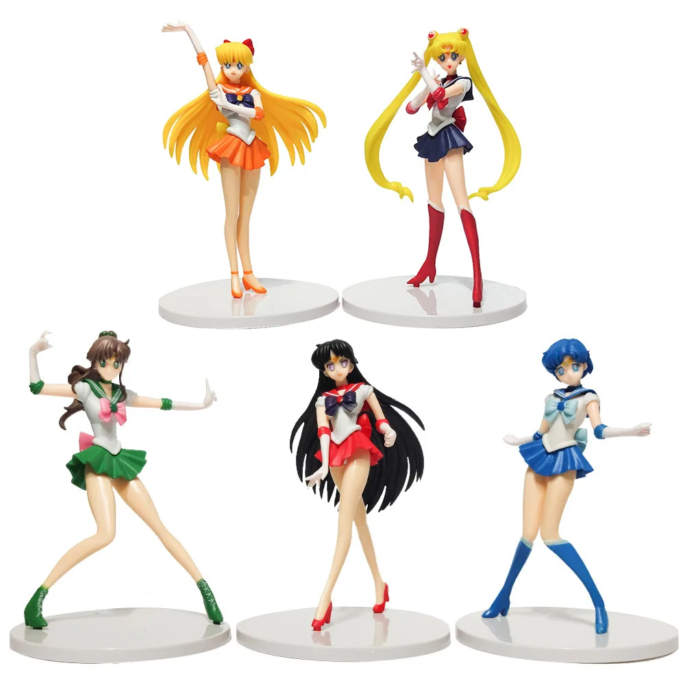 Anime Matroos Maan Actie Figuur Model Geschenken Verzamelbare Beeldjes Voor Kinderen 17Cm 5 Stuks In Een Set