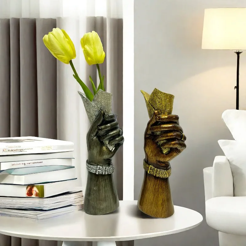 

Arm Flower Arrangement Ornament Resin Handicraft Human Body Flower Vase Human Arm Shaped Small Flower Vase Decoration Home Decor