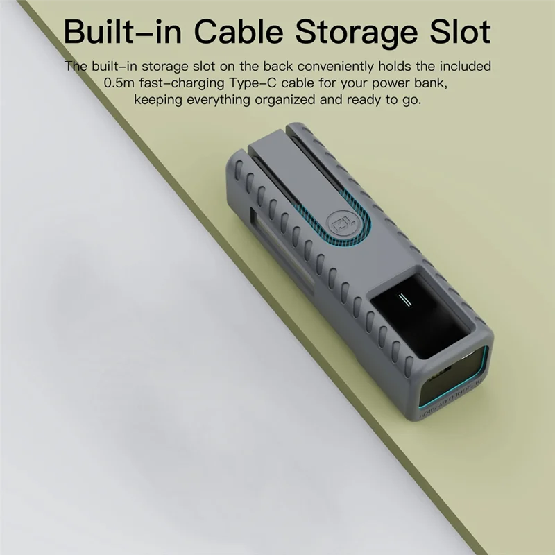 A34M-funda de silicona para banco de energía CUKTECH 10, con Cable de almacenamiento, funda protectora de viaje, protección antideslizante a prueba de golpes