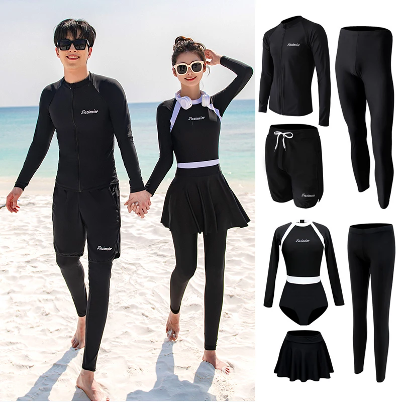 Wisuwore Korean 2023 New Diving Suit Split Length Swimsuit Sun Protection Quick Drying Couple\'s Jellyfish Suit Snorkeling Suit