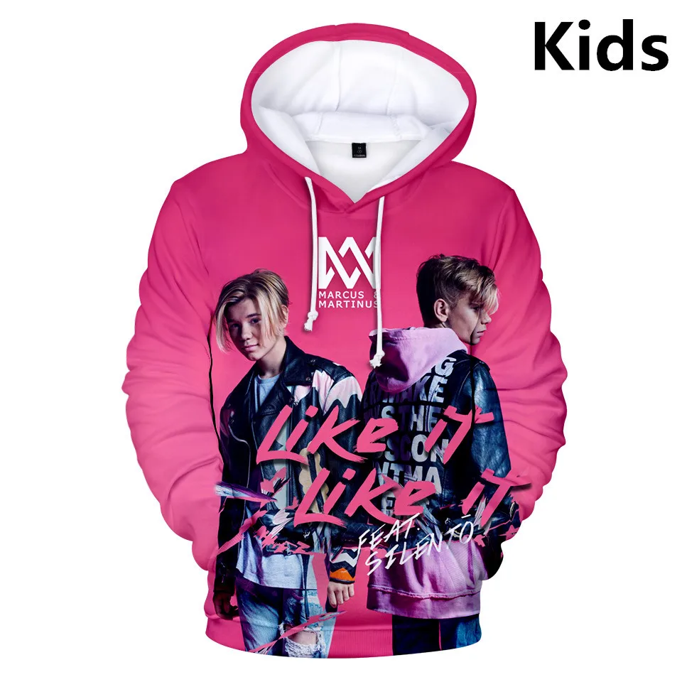 

2024 Kids Hoodies Marcus & Martinus Hoodie Sweatshirt Boys Girls Casual Hip Hop Jacket Coat Children Clothing Oversized