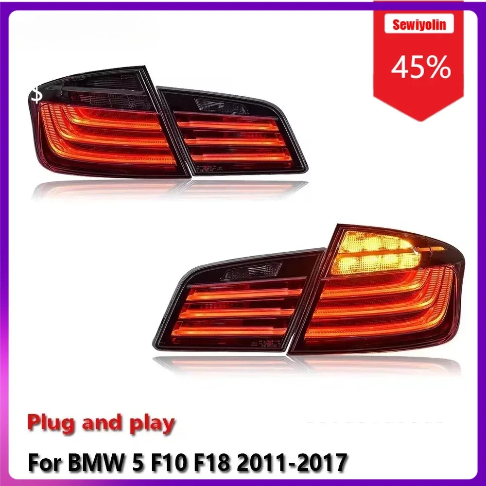 

Автомобильные светодиодные фонари Sewiyolin в сборе для BMW 5 F10 F18 2011-2017, автоматические задние противотуманные фары DRL, стоп-сигналы поворота