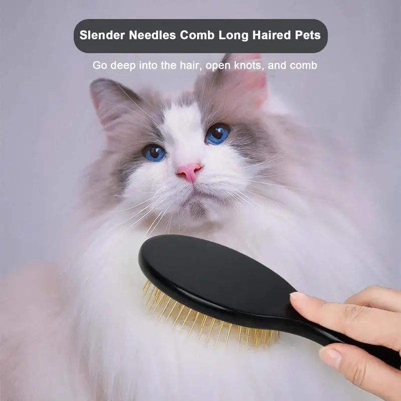 Pet Pin Brush Small Dog Cat Brush For Shedding Dematting Detangling Lightweight Portable Grooming Shedding Massage Pet Brush