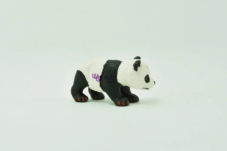 Cross-border, simulated wild, animal model set, giant panda cub, baby panda, plastic toy ornament.