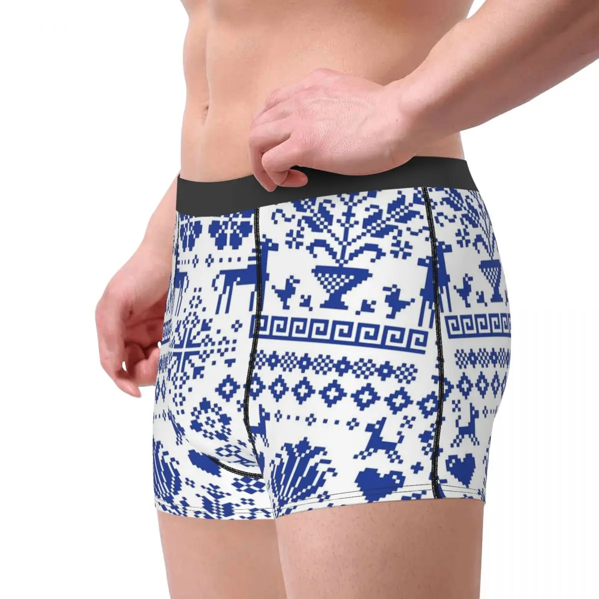 Blue Totem Alpaca Clever Lively Naughty Lovely Cherubic Underpants Breathbale Panties Man Underwear Sexy Shorts Boxer Briefs