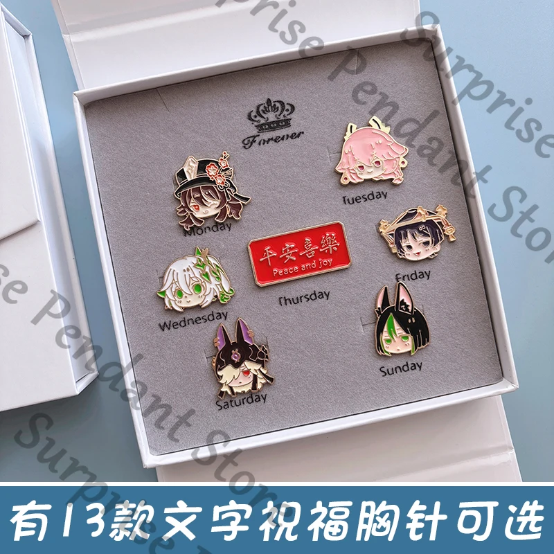 Genshin Impact Game Ambitus Yae Miko 시리즈 펜던트 배지 수제 모델 테마 선물 상자 높은 외관 수준